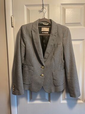 Banana Republic Black & White Houndstooth Blazer
